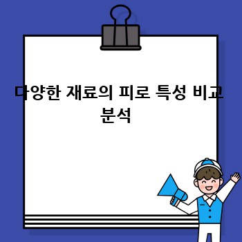 다양한 재료의 피로 특성 비교 분석 