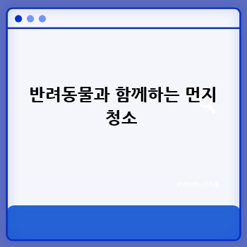  반려동물과 함께하는 먼지 청소