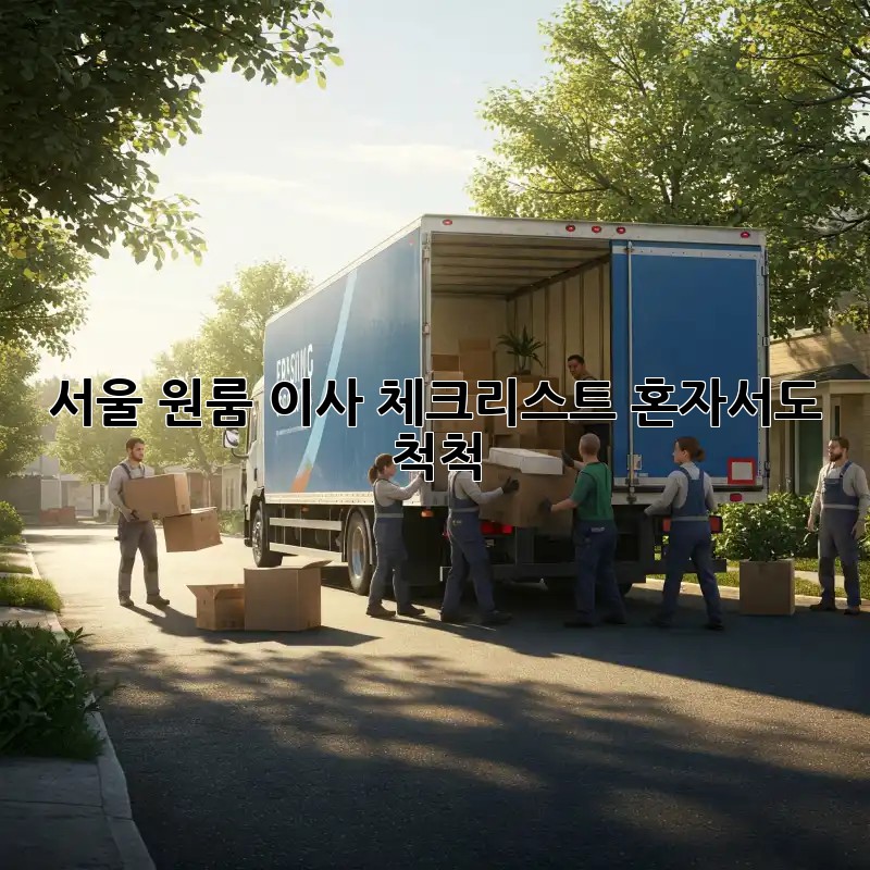 서울 원룸 이사 체크리스트: 혼자서도 척척!