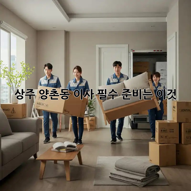 상주 양촌동 이사, 필수 준비는 이것!